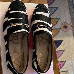 Sam Edelman Zebra Stripe Loafers